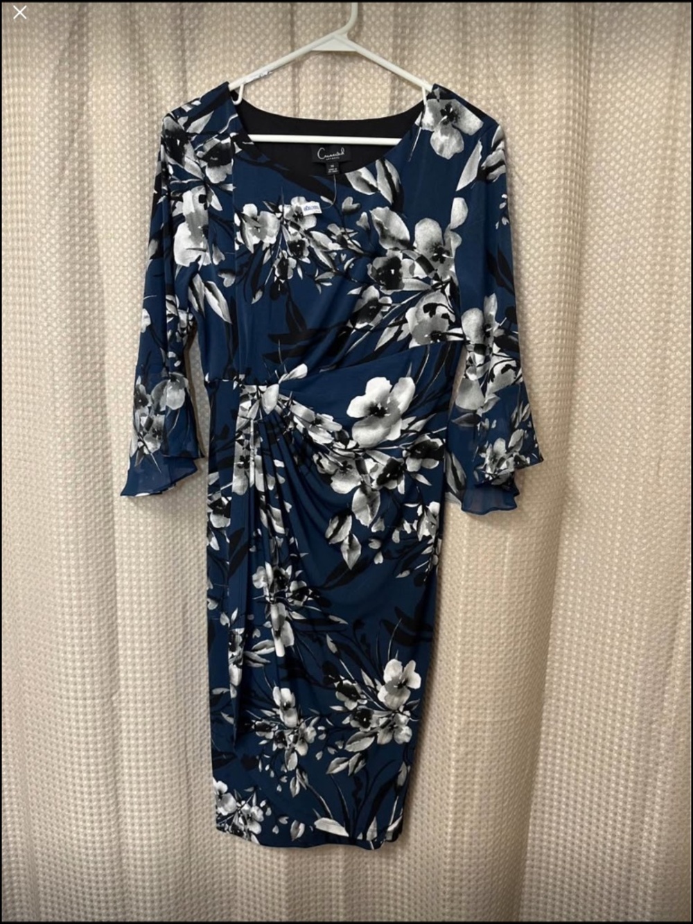 Navy floral Connected Apparel dress size 10. Perfect for weddings!